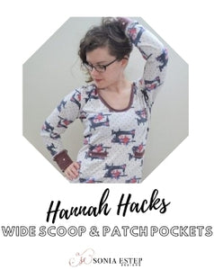 Hannah Hack: Hooded with a Wide Scoop and Patch Pockets