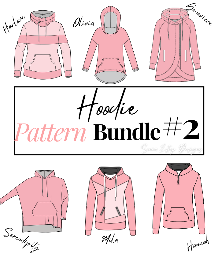 Hoodie Pattern Bundle #2: Harlowe, Olivia, Genevieve