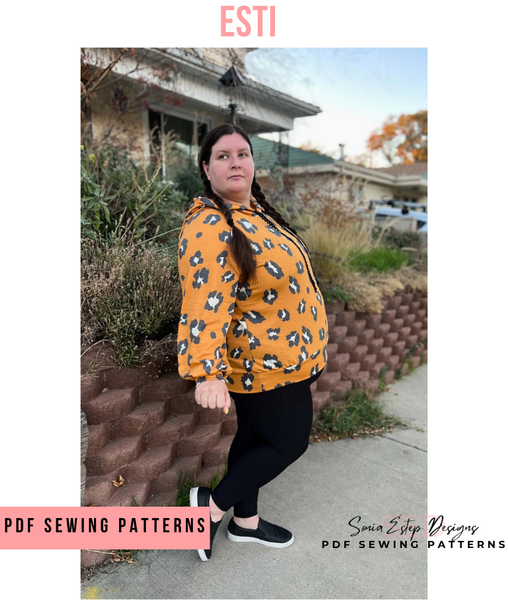 Esti Colorblocked Raglan Hoodie PDF Sewing Pattern