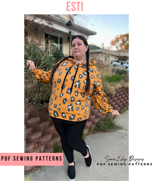 Esti Colorblocked Raglan Hoodie PDF Sewing Pattern