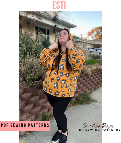 Esti Colorblocked Raglan Hoodie PDF Sewing Pattern