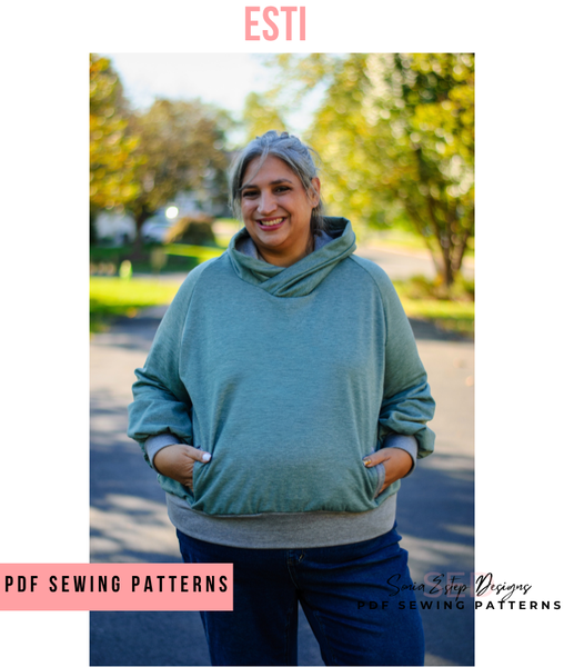 Esti Colorblocked Raglan Hoodie PDF Sewing Pattern
